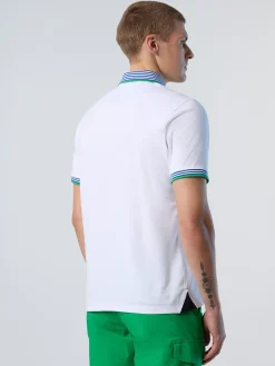 Polo Shirts^North Sails 'Polo Shirt With Striped Collar WHITE