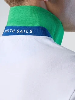 Polo Shirts^North Sails 'Polo Shirt With Striped Collar WHITE