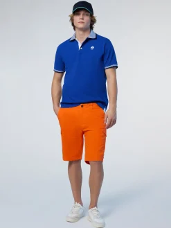 Polo Shirts^North Sails 'Polo Shirt With Striped Collar SURF BLUE