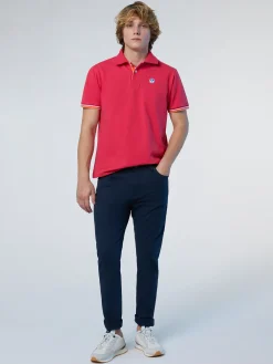 Polo Shirts^North Sails 'Polo Shirt With Striped Details WATERMELON