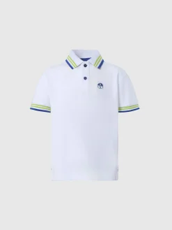 Polo Shirts^North Sails 'Polo Shirt With Striped Trims WHITE