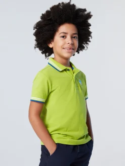 Polo Shirts^North Sails 'Polo Shirt With Striped Trims ACID LIME