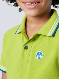 Polo Shirts^North Sails 'Polo Shirt With Striped Trims ACID LIME