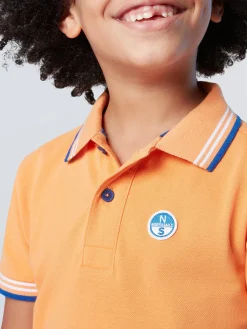 Polo Shirts^North Sails 'Polo Shirt With Striped Trims TANGERINE