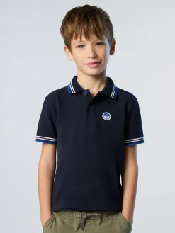 Polo Shirts^North Sails 'Polo Shirt With Striped Trims NAVY BLUE