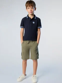 Polo Shirts^North Sails 'Polo Shirt With Striped Trims NAVY BLUE
