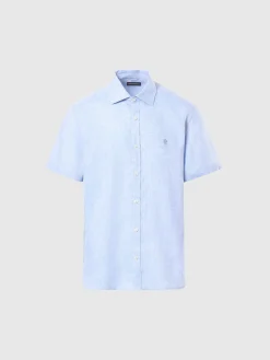 Outlet^North Sails 'Short-sleeve Linen Shirt LIGHT BLUE