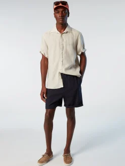 Outlet^North Sails 'Short-sleeve Linen Shirt DOVE