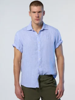 Shirts^North Sails 'Short-sleeved Linen Shirt LIGHT BLUE