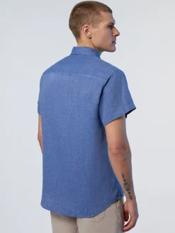 Shirts^North Sails 'Short-sleeved Linen Shirt DARK DENIM
