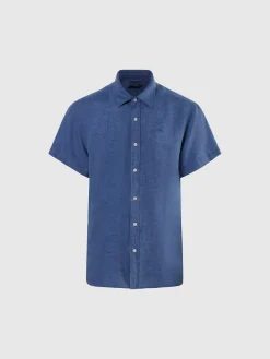 Shirts^North Sails 'Short-sleeved Linen Shirt DARK DENIM