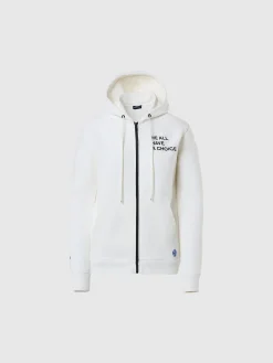 Outlet^North Sails 'Slogan Zipper-up Hoodie MARSHMALLOW