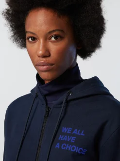 Outlet^North Sails 'Slogan Zipper-up Hoodie NAVY BLUE