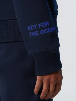 Outlet^North Sails 'Slogan Zipper-up Hoodie NAVY BLUE