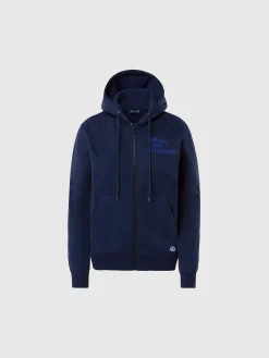 Outlet^North Sails 'Slogan Zipper-up Hoodie NAVY BLUE