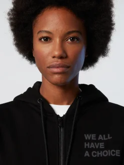 Outlet^North Sails 'Slogan Zipper-up Hoodie BLACK