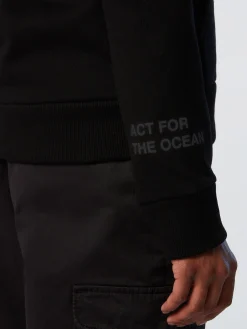 Outlet^North Sails 'Slogan Zipper-up Hoodie BLACK