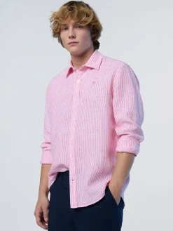 Shirts^North Sails 'Striped Linen Shirt COMBO 4 664317