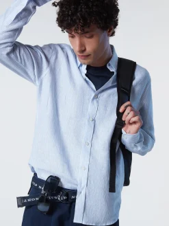 Outlet^North Sails 'Striped Linen Shirt COMBO 1 664122
