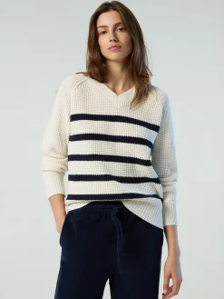 Outlet^North Sails 'Striped V-neck Sweater COMBO 1 095460