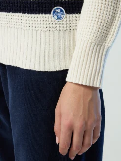 Outlet^North Sails 'Striped V-neck Sweater COMBO 1 095460