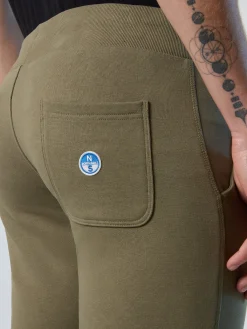 Trousers^North Sails 'Sweatpants With Logo Patch DUSTY OLIVE