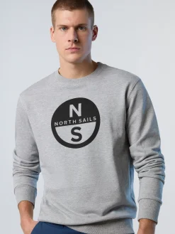 Sweatshirts & Hoodies^North Sails 'Sweatshirt With Maxi Print GREY MELANGE