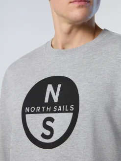 Sweatshirts & Hoodies^North Sails 'Sweatshirt With Maxi Print GREY MELANGE