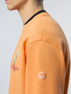 Sweatshirts & Hoodies^North Sails 'Sweatshirt With Palm Tree Embroidery TANGERINE