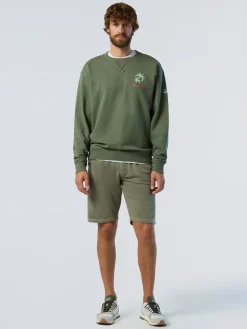Shorts^North Sails 'Sweatshorts With Palm Tree Print DUSTY OLIVE