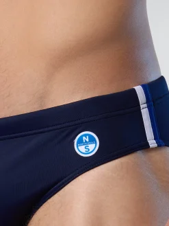 Beachwear^North Sails 'Swim Briefs With Stripes NAVY BLUE
