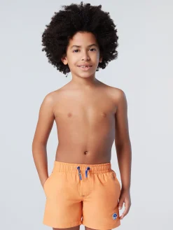Beachwear^North Sails 'Swim Shorts With Logo Patch TANGERINE
