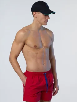 Beachwear^North Sails 'Swim Shorts With Logo Patch RED