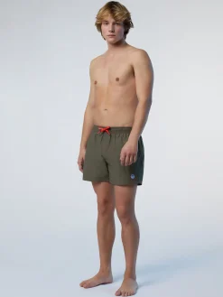 Beachwear^North Sails 'Swim Shorts With Logo Patch DUSTY OLIVE