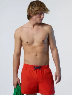 Beachwear^North Sails 'Swim Shorts With Logo Patch BRIGHT ORANGE
