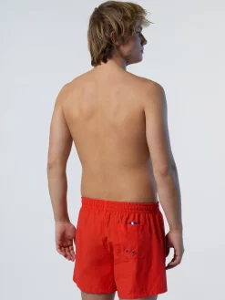 Beachwear^North Sails 'Swim Shorts With Logo Patch BRIGHT ORANGE