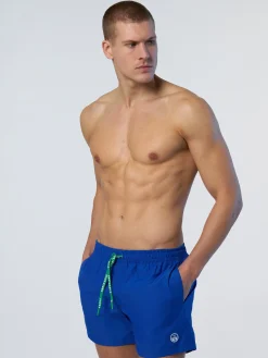 Beachwear^North Sails 'Swim Shorts With Logo Patch SURF BLUE