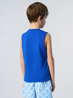 T-shirts^North Sails 'Tank Top With Logo Print SURF BLUE