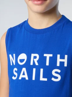 T-shirts^North Sails 'Tank Top With Logo Print SURF BLUE