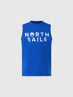 T-shirts^North Sails 'Tank Top With Logo Print SURF BLUE