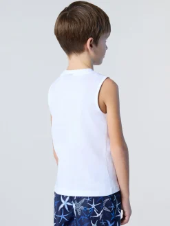 T-shirts^North Sails 'Tank Top With Logo Print WHITE