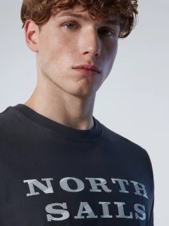 Outlet^North Sails 'T-shirt With Chest Print ASPHALT