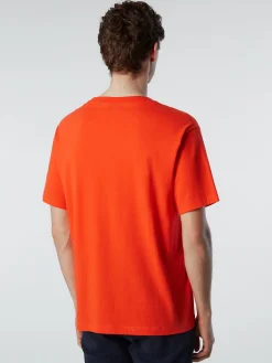 Outlet^North Sails 'T-shirt With Chest Print BRIGHT ORANGE