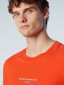 Outlet^North Sails 'T-shirt With Chest Print BRIGHT ORANGE