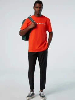 Outlet^North Sails 'T-shirt With Chest Print BRIGHT ORANGE