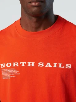 Outlet^North Sails 'T-shirt With Chest Print BRIGHT ORANGE