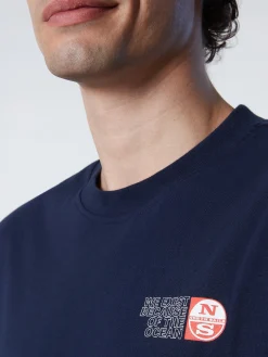Outlet^North Sails 'T-shirt With Chest Print NAVY BLUE