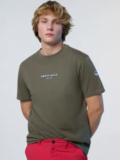 T-shirts^North Sails 'T-shirt With Heritage Print DUSTY OLIVE