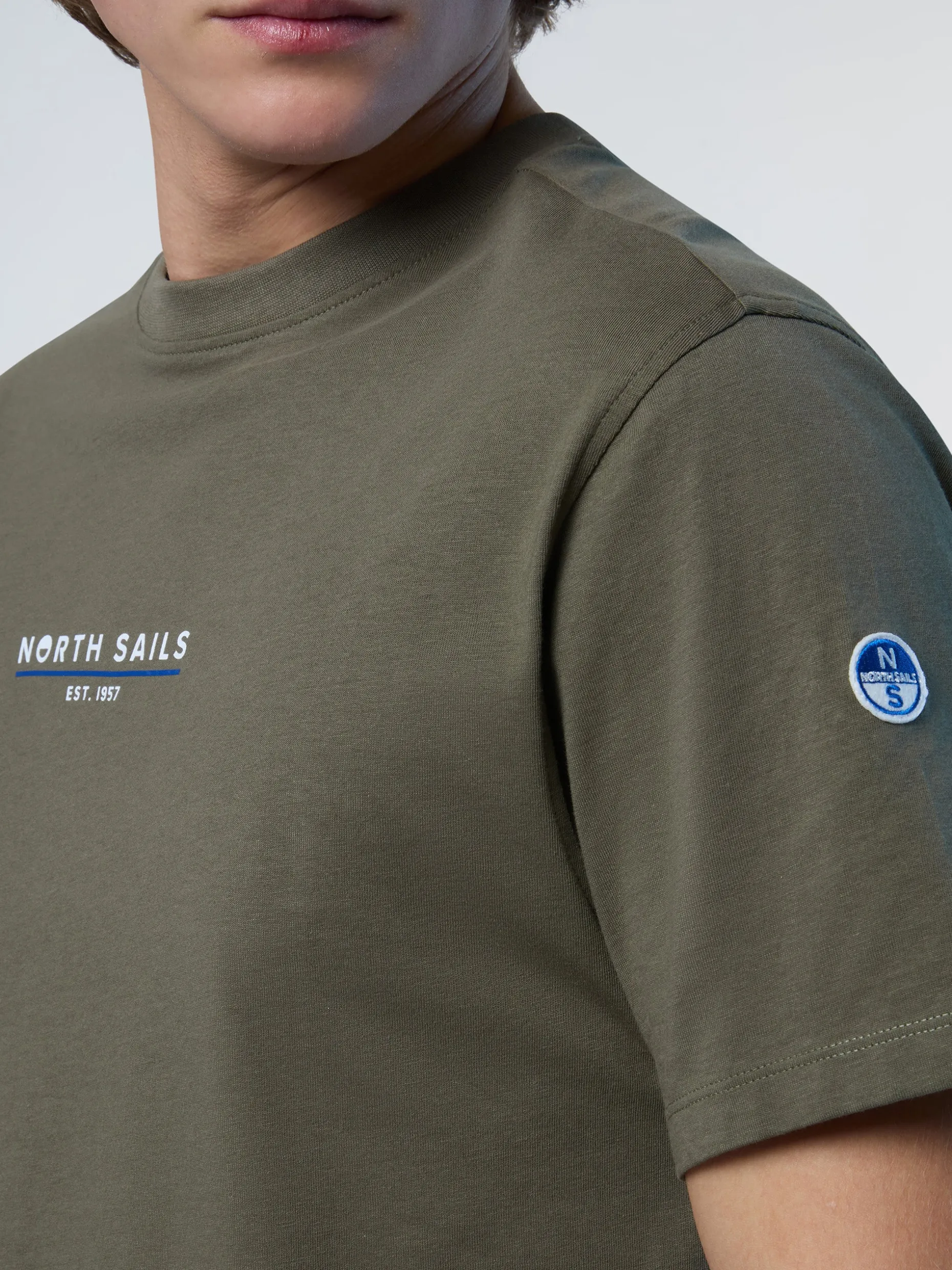 T-shirts^North Sails 'T-shirt With Heritage Print DUSTY OLIVE