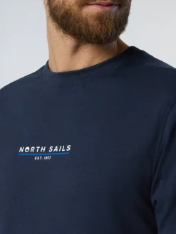 T-shirts^North Sails 'T-shirt With Heritage Print NAVY BLUE